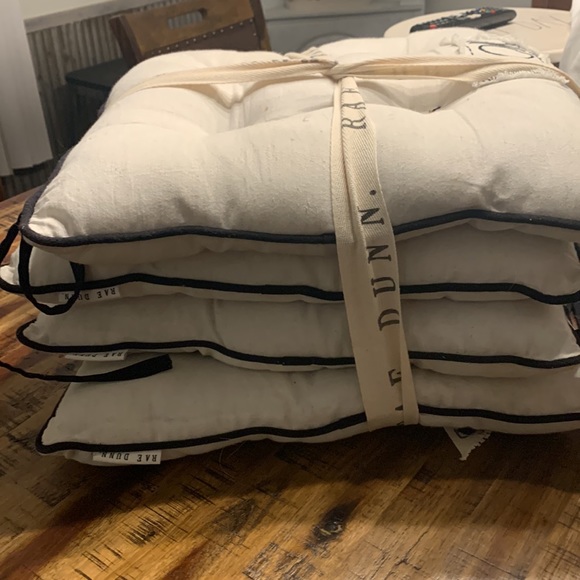 Rae Dunn chair cushions, set of 4 for $13 - Picture 2 of 3